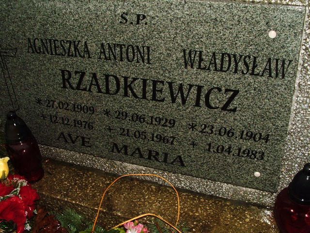 Władysław Rzadkiewicz 1904 Rymań - Grobonet - Wyszukiwarka osób pochowanych