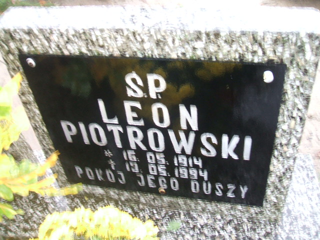 Leon Piotrowski 1914 Rymań - Grobonet - Wyszukiwarka osób pochowanych
