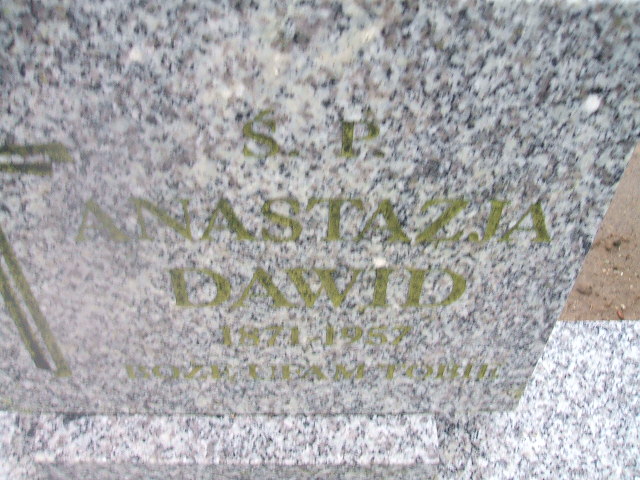 Anastazja Dawid 1871 Rymań - Grobonet - Wyszukiwarka osób pochowanych