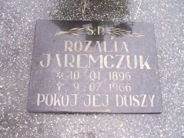 Rozalia Jaremczuk 1896 Rymań - Grobonet - Wyszukiwarka osób pochowanych