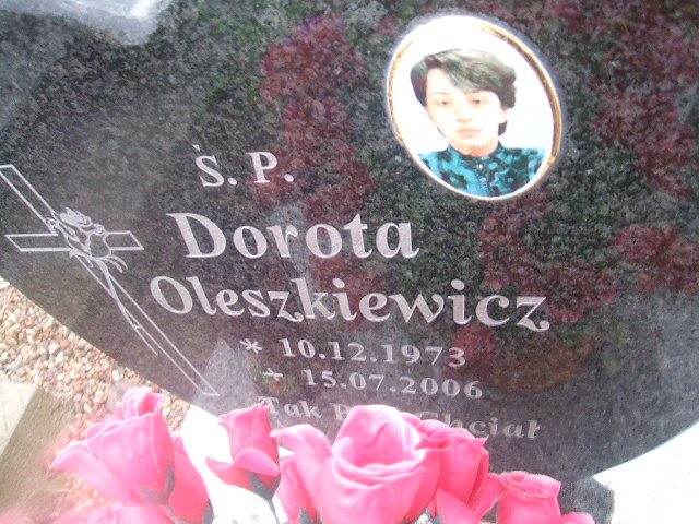 Dorota Oleszkiewicz 1973 Rymań - Grobonet - Wyszukiwarka osób pochowanych