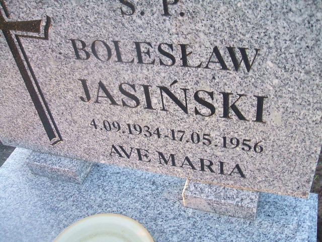 Bolesław Jasiński 1934 Rymań - Grobonet - Wyszukiwarka osób pochowanych