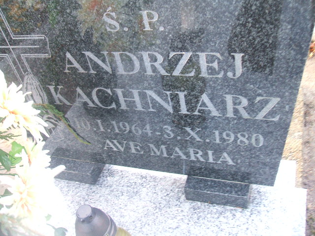 Andrzej Kachniarz 1964 Rymań - Grobonet - Wyszukiwarka osób pochowanych